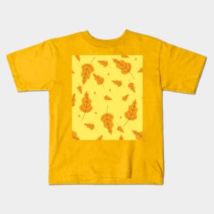 Autumn Leaves Pattren Kids T-Shirt